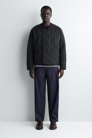 COS Men's Reversible Quilted Jacket in Black