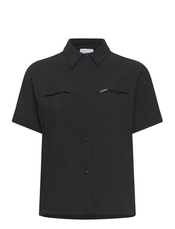 Boundless Trek Ss Button Up Sport Shirts Short-sleeved Black Columbia Sportswear