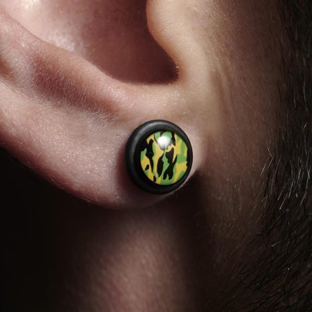 Camouflage-Ohrstecker für Männer - Ohrstecker