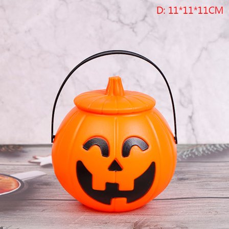 Halloween fest rekvisita Plast pumpa hink Dekorera Halloween
