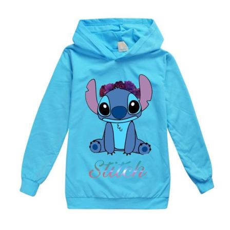Barn Lilo Stitch Hoodies Tröja med print Light Blue 110cm