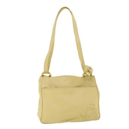 Loewe Pre-owned, Pre-owned Leather shoulder-bags Beige, Dames, Maat:ONE Size
