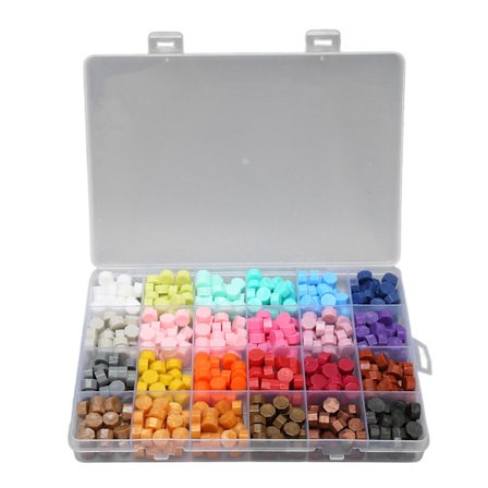 24 ruudukkoa 24 väriä kahdeksankulmaisia sinettivahajyviä DIY sulava nopeasti kuivuva vahaleimasarja tyyppi 1