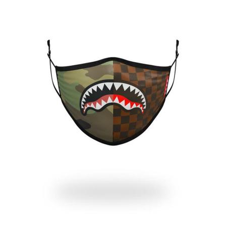 Sprayground, split the check fashion mask Groen, unisex, Maat:ONE Size