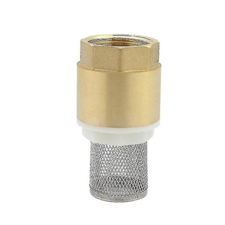 Imuletkun suodatinpaketti, 3/4 tuumaa, pohjaventtiili takaiskuventtiilillä