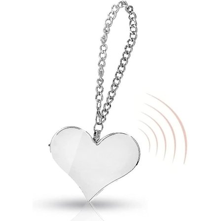 Personligt säkerhetslarm, attacklarm 130db Hjärtformad personligt larm nyckelring