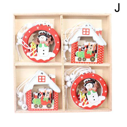 9/12 St Julgran Hängande Trähängen Xmas Home Party O