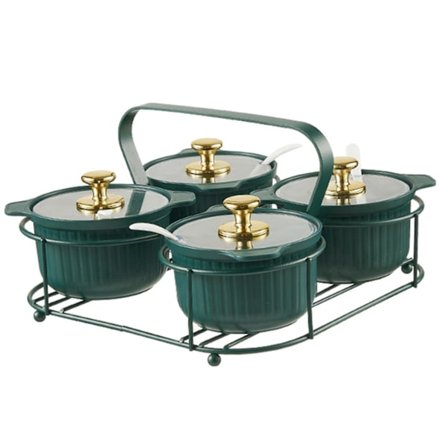 Kryddburkar Salt Socker Pepparburkar Set Kryddburkar Lyx Kryddbehållare med Ställ Kökstillbehör