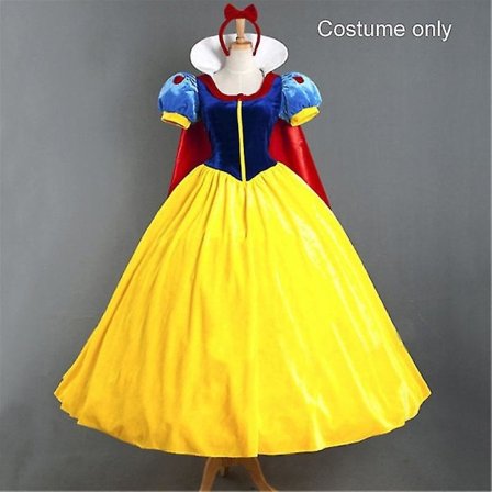 Voksen Cosplay Kjole Snøhvit Jente Prinsesse Kjole Kvinner Voksen Tegneserie Prinsesse Snøhvit Halloween Fest Kostyme K Voksen Kostyme M