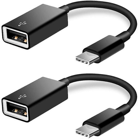 2-pack USB C till USB 2.0 Adapter Typ-C Otg Kabel Typ C Hane till USB A Hona Adapter Kompatibel Med