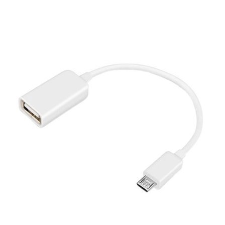 USB til Micro USB Kabel - Innebygd OTG Adapter - Hvid