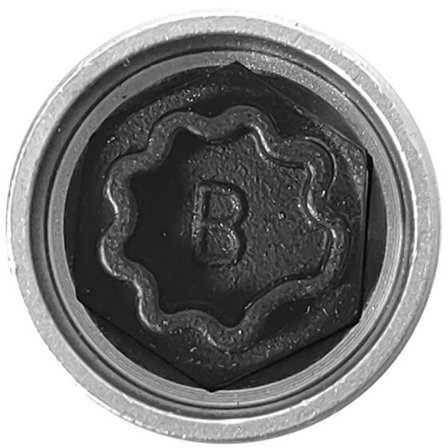 802/B 17mm Sikkerhedshjulmøtrik Topnøgle til Audi A6 A3 A4 A5 TT, af DEBUNS