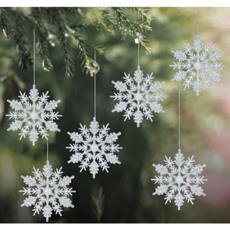 36 Snöflingor Julgransdekoration Set - Snöflingor Ornament