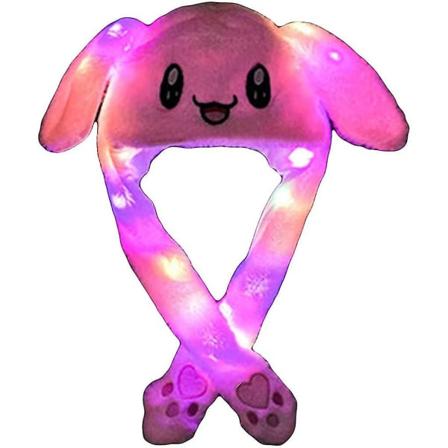Bunny Hat Øre Moving Jumping Hat Plys kaninhat Sød kasket med poter