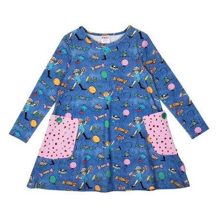 Pippi Langstrømpe Festkjole denim
