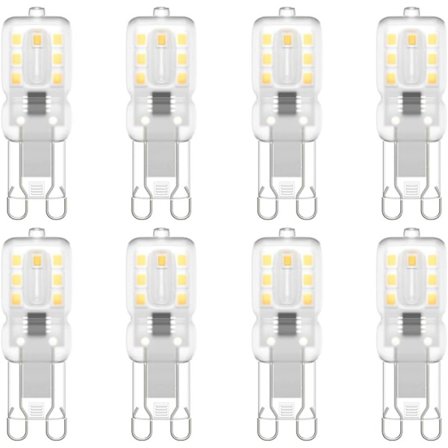 G9 LED-lampa, 220V Naturvit 5500K 3W 8 Pack