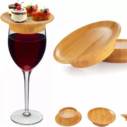 Viinilasien Charcuterie-kansi, Bambuinen Viinilasien Charcuterie-lautanen