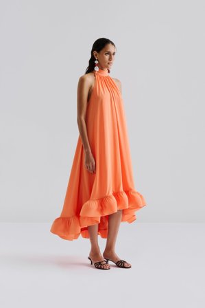 Malina - Sabrina midi Dress - XXS - Papaya