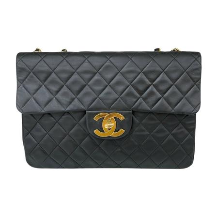 Chanel Vintage Bags Sort, Dame Vintage Tasker, Størrelse: ONE Size