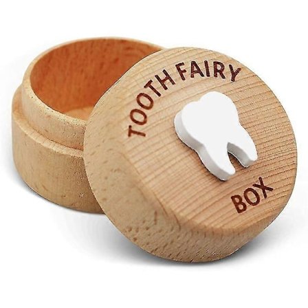 Tandfe Æske, Sød 3D Udskåret Opbevaringsæske til Mælketænder Gave til Drenge og Piger, Børns Tandæsker