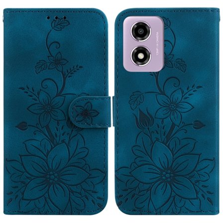 Moto G04s / Moto E14 - Lily Prägling Läder Fodral Skal