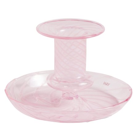 Hay Flare Stripe -kynttilänjalka, vaaleanpunainen