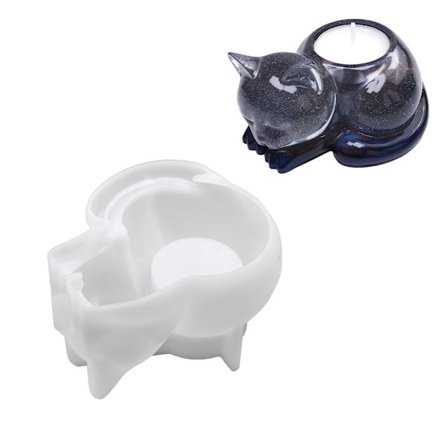 Återvinningsbar Puss Plan Ljushållare Gjut Smyckestillverkning Hantverksmaterial