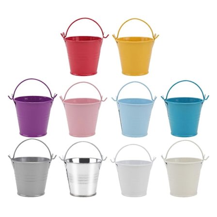 10 stk. Have Dekorativ Blomsterpotte Jern Kunst Blomster Spand Formet Blomsterpotte