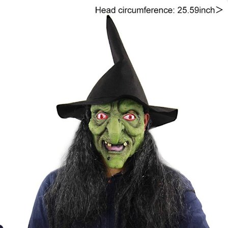 Halloween Häxa Skrämmande Latex Halloween Dress Up Mask