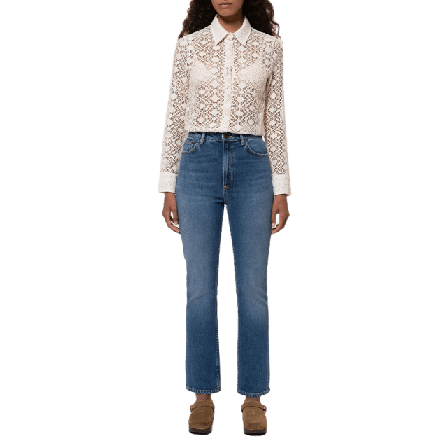 Nudie Jeans Rowdy Ruth French Blue Dam Blå W24-L28