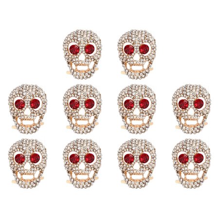 10 kpl DIY-kallokoristeita, goottilaista tyyliä, kiiltävät strassikoristeet, ruostumattomat nahkatyökoristeet kenkien, vaatteiden ja laukkujen 