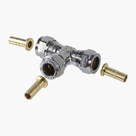 PEX T-rör 22 x 22 x 22 mm