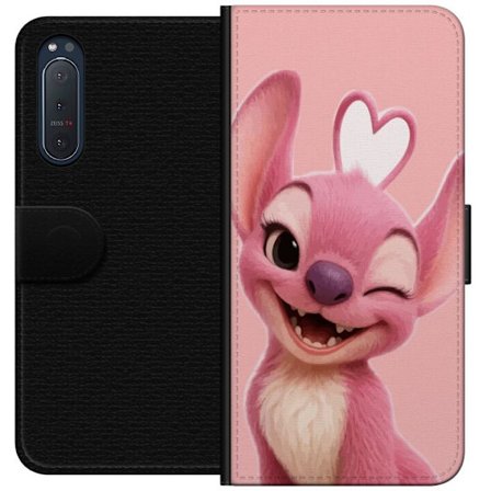 Yhteensopiva Lompakkokotelo Sony Xperia 5 II Enkeli vaaleanpunainen patsas välkkyy leikkisä muotoilu sydämen ilo rakkaus ja pehmeä viehättävä tyyli