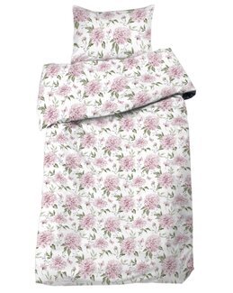 Sengetøj Satin Bouquet 2-delt med trykt blomstermotiv Rosa