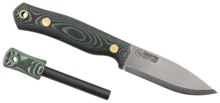 Casström No.8 SFK Grön Micarta veitsi tuluksilla