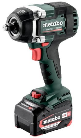 Metabo SSW 800 18 LTX BL Muttertrekker med batteri og lader, Maskiner
