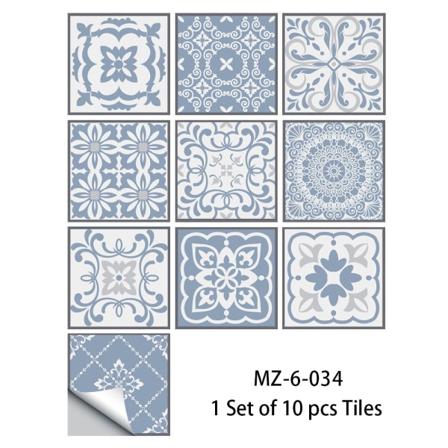 Retro-tyyliset harmaat laattarakenteiset mattalattiatarrat keittiön laattalevyn pöytäremontti vedenpitävät seinätarrat (10 cm x 10 cm) 34