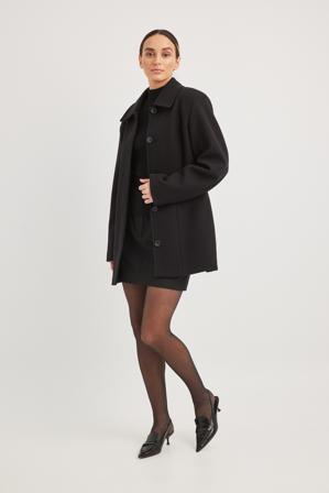 NA-KD Manteau court à épaules pointues - Vestes Printemps - Noir - EU 44