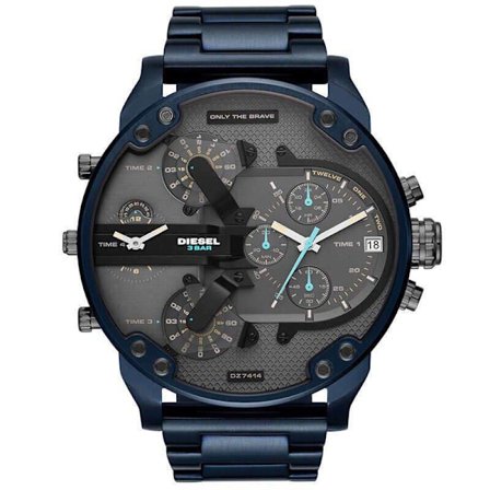 All-Match Mode Stilig Cool Style Oversized Stor Urtavla Dubbla Insatser Gummibelagd stålbälte Quartz Watch Röd