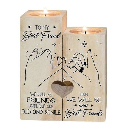 Ljusstakar - Gåvor till bästa vänner, hjärtformade ljusstakar, bästa vän-ljus, födelsedagspresenter