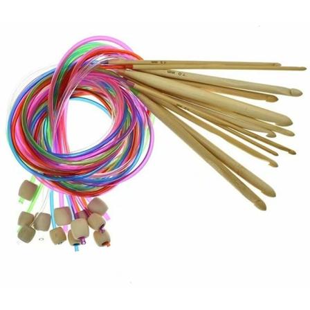 Afghanska tunisiska virknålar, 12 delar tunisiska virknålar Se