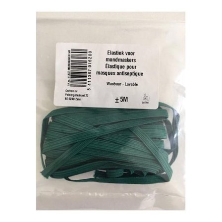 5 meter gummiband för antiseptiska masker - Bredd 5/6 mm