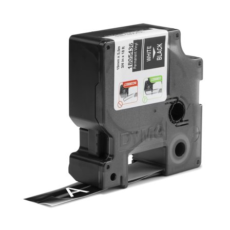 DYMO Rhino 19 mm Vinyl white on Black