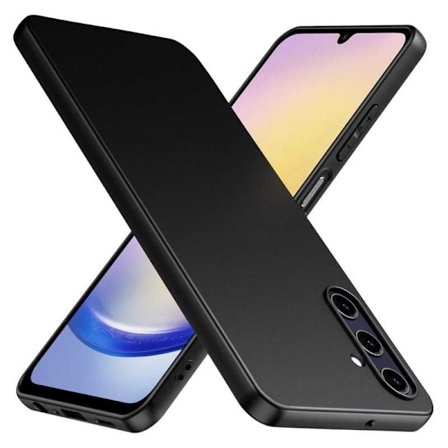 Samsung A55 5G kuminen mattamusta silikonikuori