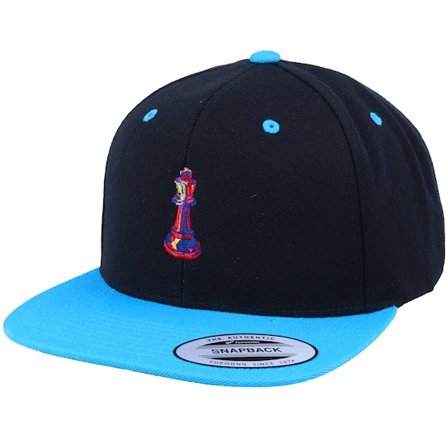 Iconic - Schwarz snapback Cap - Chess King Colors Black/Teal Snapback @ Hatstore