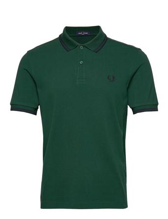 Twin Tipped Fp Shirt Polos Short-sleeved Vihreä Fred Perry