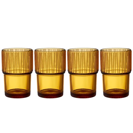 Bitz Kusintha caféglas 38 cl 4-pack, bärnsten | Dukning & Servering > Glas | Bagaren och Kocken
