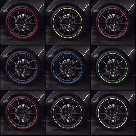 8m/rull Bilhjul Felger Beskyttelsesstriper Dekkbeskyttelseslinje Gummi Støping Trim Auto Eksteriør Dekkbeskyttelseslinje Biltilbehør - Styling Lister