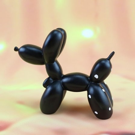 Ballonhund Harpiks Skulpturer Håndlavede Hvalpe Statuer Gaver Moderne Boligindretning Kontorpynt Sort