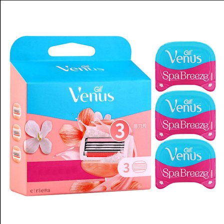 Lämplig för Gillette VENUS rakhyvel för kvinnor, 3-lagers manuell rakhyvel ersättningsblad för armhår (3 stycken)